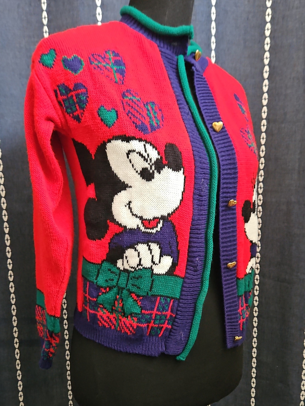 Kids Mickey & Minnie Mouse Cardigan Sweater